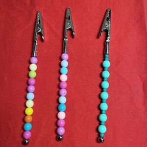 Beaded Multipurpose Alligator Clip PICK A COLOR
